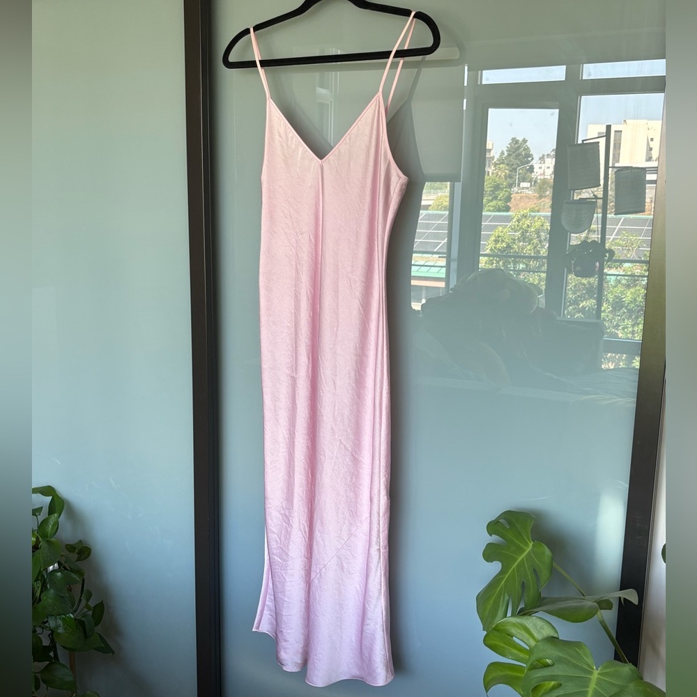 Aritzia Wilfred Slip Dress in Light Pink